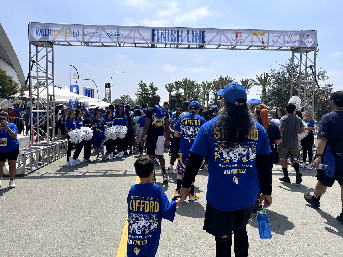 RayRosas's tweet photo. Just recovered from taking my youngest to @SoFiStadium for the first time this weekend, representing Team @RamsNFL for the @LAUnitedWay #WalkUnitedLA2026 Building the future! #RamsHouse https://t.co/pIfWTgO5JH