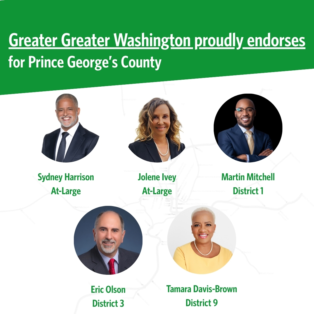 ggwash's tweet photo. GGWash is proud to endorse leaders who will help Prince George’s County lower costs by building more housing, supporting transit, and giving people more and better choices on where to live. Find our full endorsement write-ups on our elections hub: https://t.co/tgJuSEJiWg https://t.co/izPPIG8okp