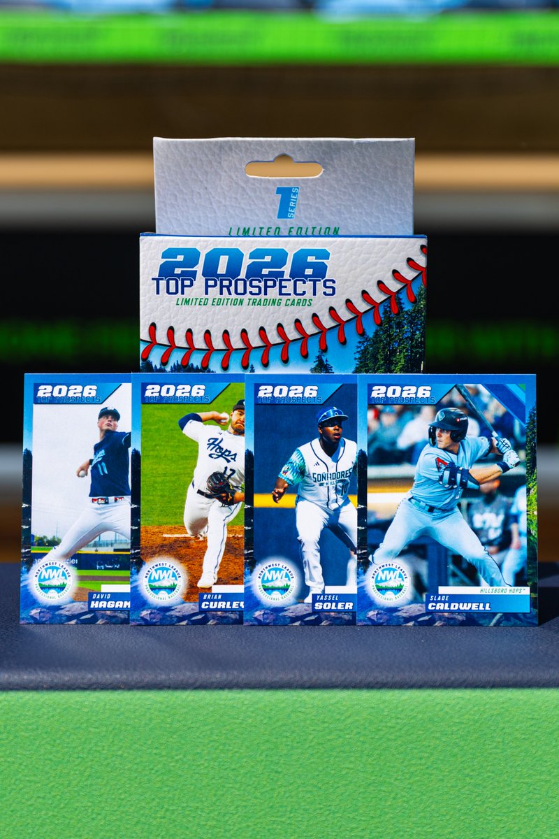 HillsboroHops's tweet photo. The best of the best 🌟

Series 1 of the limited-edition 2026 NWL top prospect cards are out now! Get them online or in-store.

Shop now: https://t.co/Wk9wyC5uoh https://t.co/tMb5mdP56X