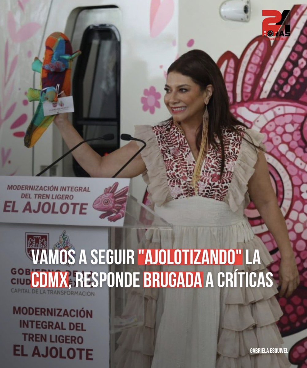 Clara Brugada respondió a las críticas por la nueva identidad visual de la CDMX y dijo: “vamos a seguir ajolotizando la Ciudad de México”.

No la están ajolotizando.

La están brugadizando.

Y con el famoso Rayo Brugadizador ya no se salva nada: puentes, estaciones, trenes,