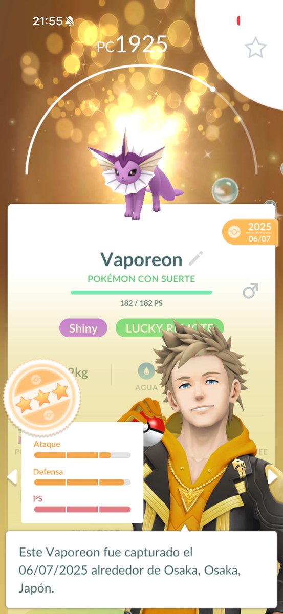 antoniomsolla's tweet photo. Today I had time to make my third remote lucky trade. A new register for me, this incredible Shiny Vaporeon!
✨💜

Thank to my dear friend, I hope you can enjoy your new Shiny Sandslash ✨

#PokemonGo #Shiny #LuckyRemoteTrade https://t.co/MDOFPc5wDc