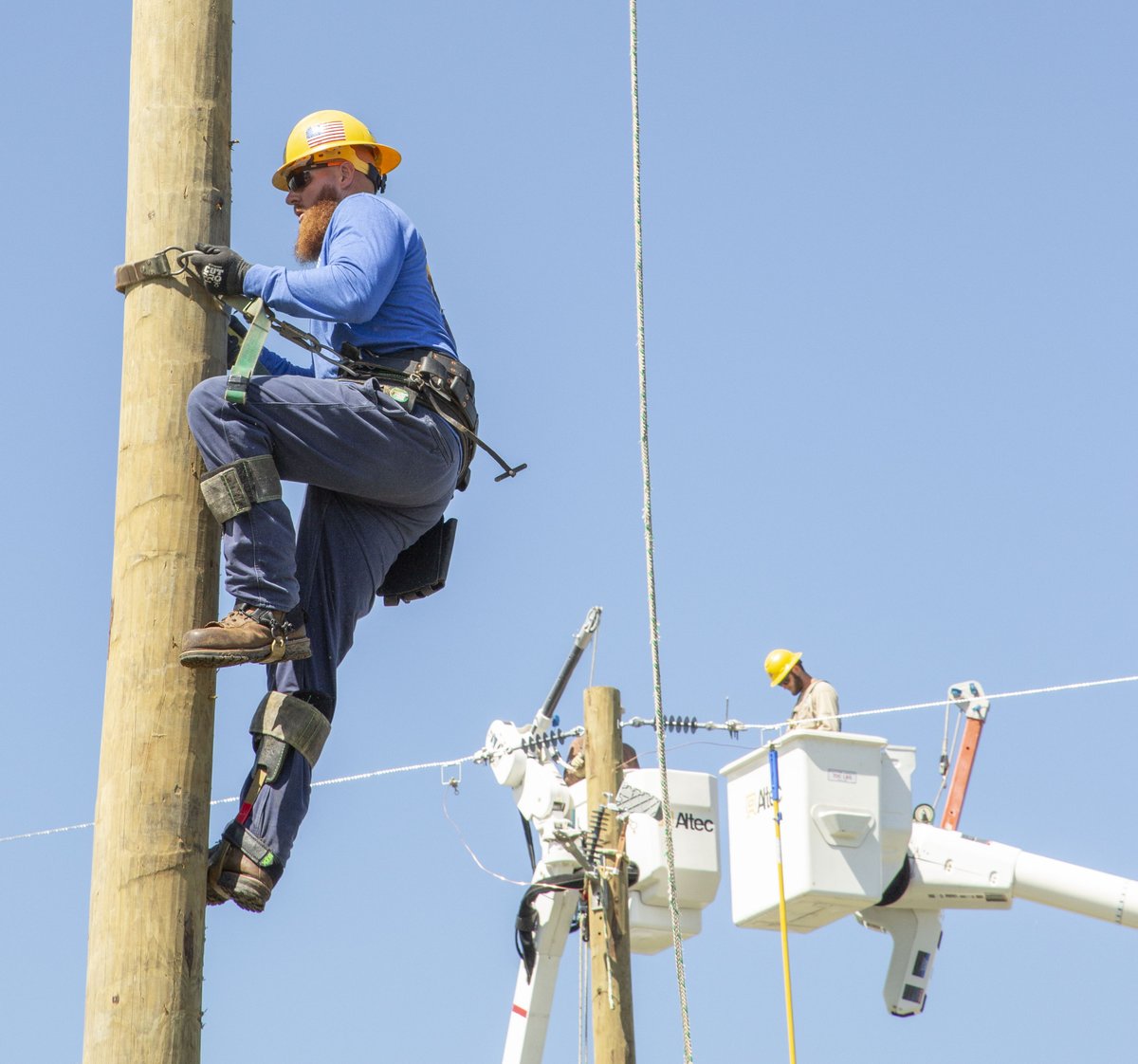 NOVEC's tweet photo. Looking for free, family-friendly entertainment this weekend? You can watch and cheer on NOVEC as they compete against other lineworkers from the mid-Atlantic in the Gaff-n-Go Rodeo in Doswell, VA this Friday and Saturday!

➡️More info here: https://t.co/7F4GcMP8JD https://t.co/JpC6Yhxl57