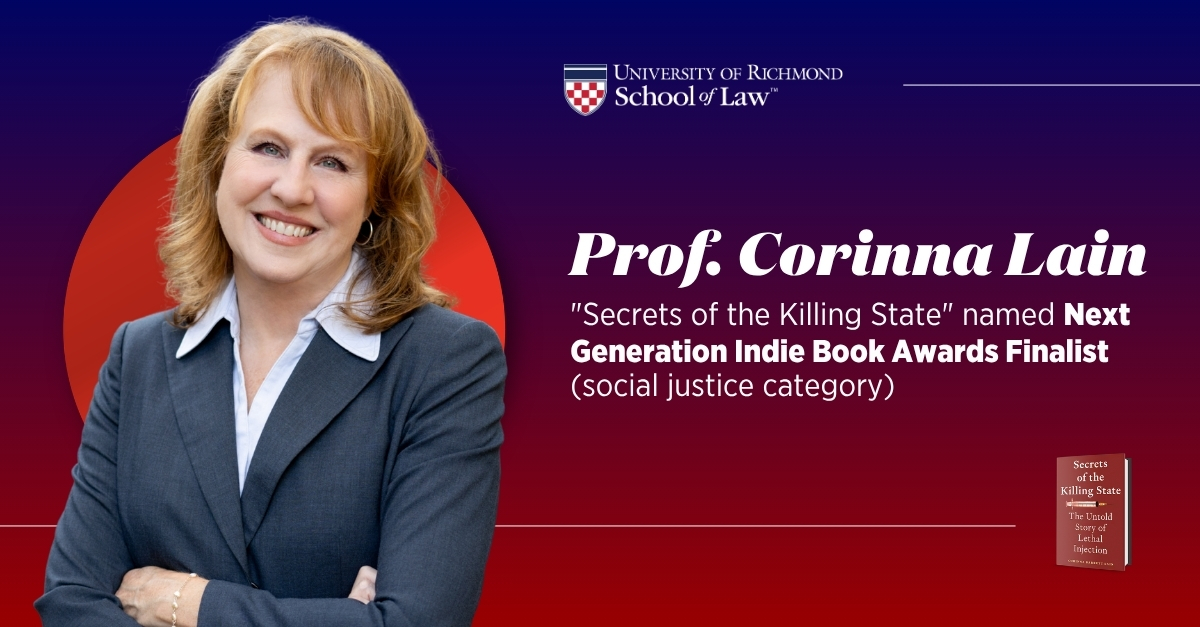 URLawSchool's tweet photo. We are thrilled to share that Prof. @lawproflain's book "Secrets of the Killing State" was named a finalist in the Next Generation Indie Book Awards social justice category!

https://t.co/ch05voJEJ9 https://t.co/kLmrQfuytR