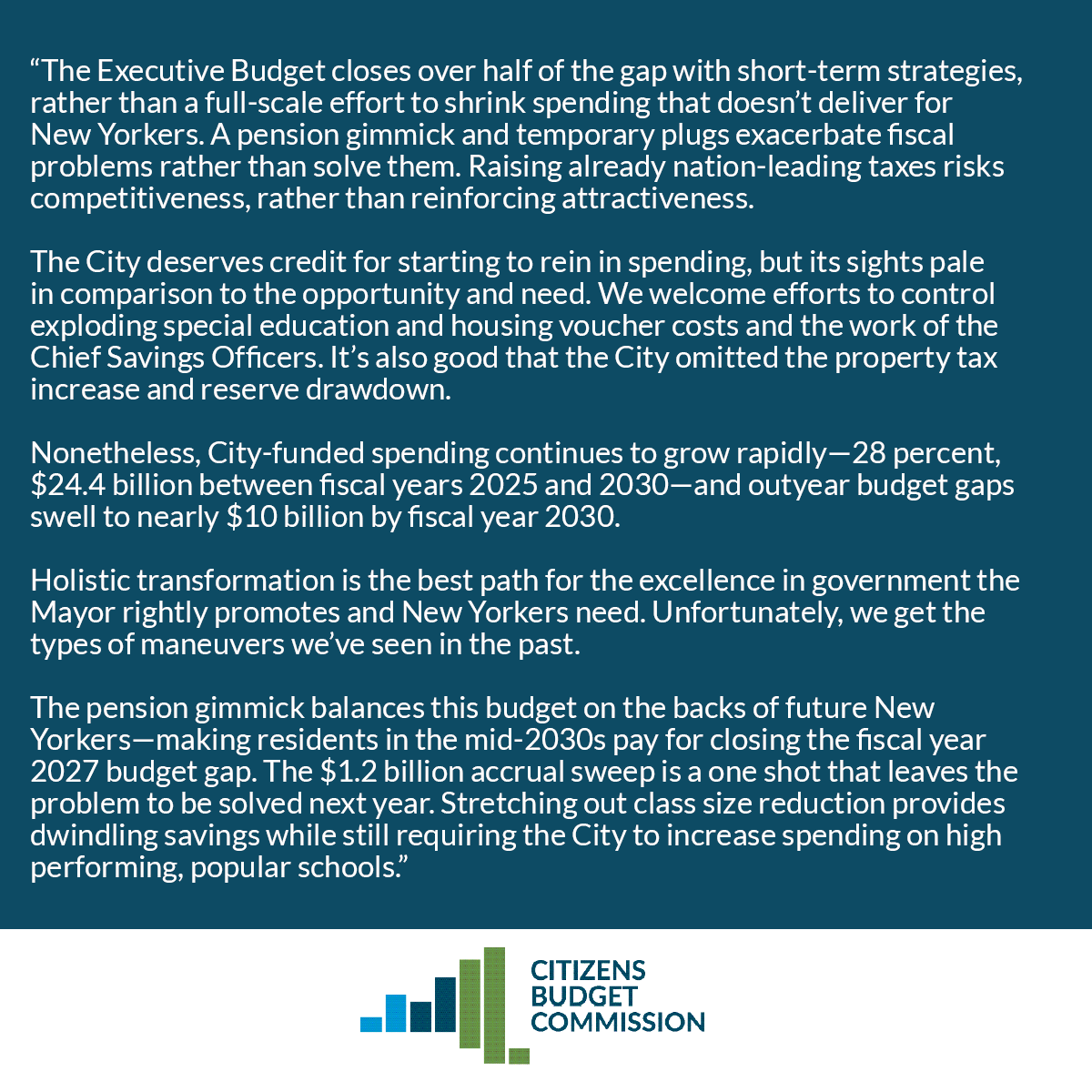 Citizens Budget Commission tweet media
