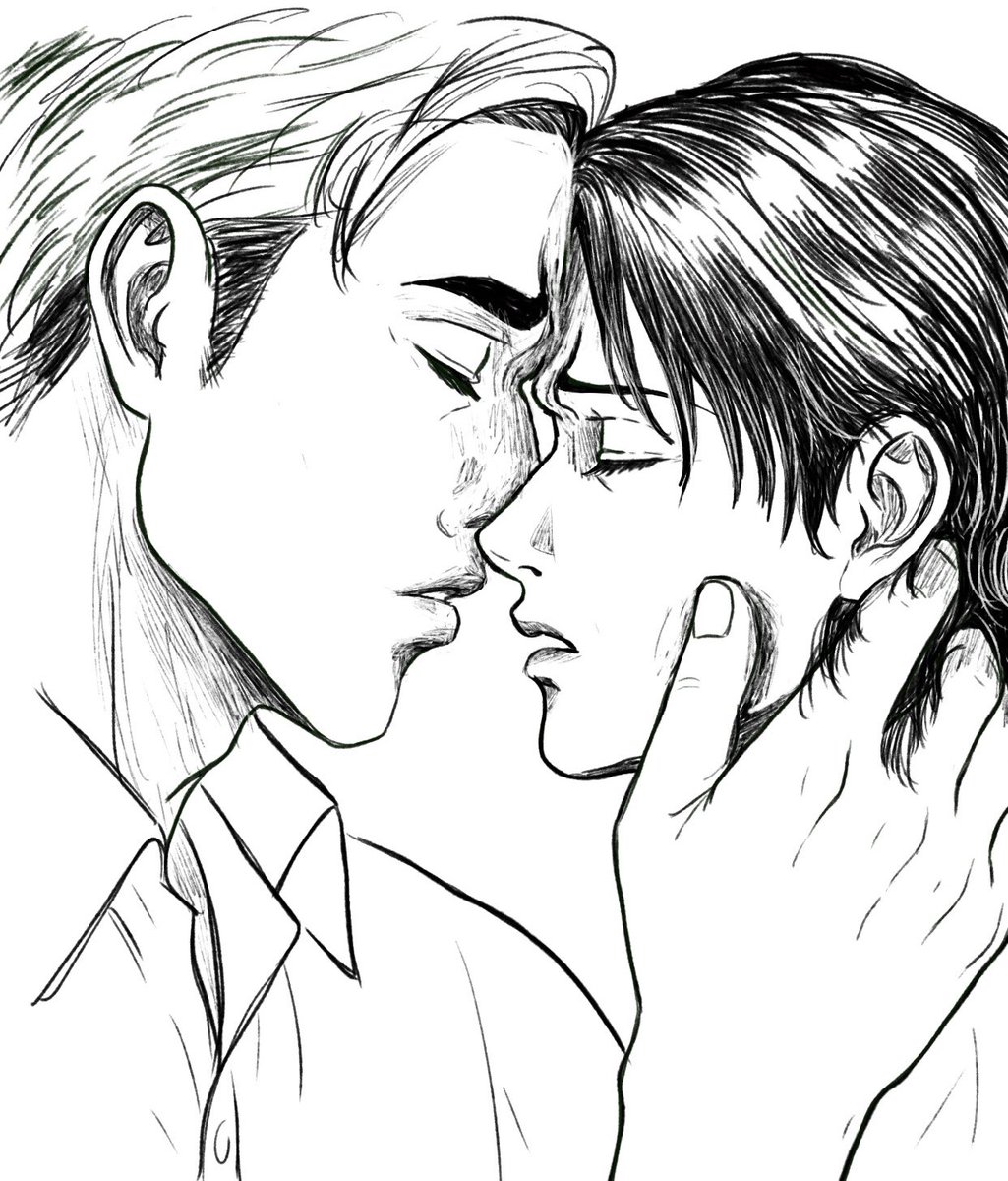 bog_rat69's tweet photo. Oh, to see without my eyes
The first time that you touched me

Tfw some big blond lunatic slams you up against the wall outside the bar you just met at &amp; the rest, as they say, is history

from When in Doubt, Use Violence by no_tengo_porque
#エルリ #eruri #aot #snk #fanart https://t.co/qRMl36jDPC