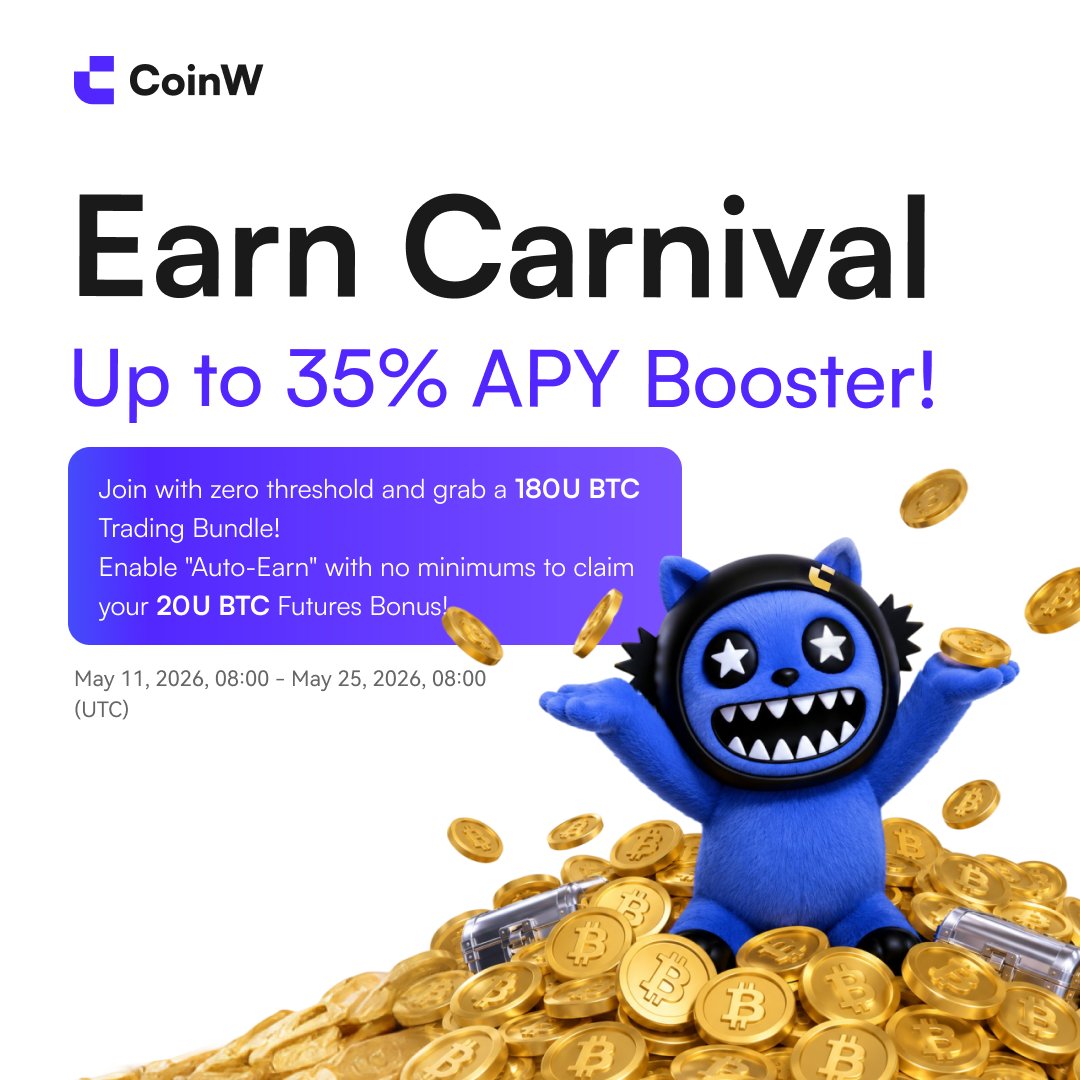CoinWOfficial's tweet photo. Still letting your USDT sit idle? 👀

CoinW Earn users can now unlock boosted APY + BTC rewards at the same time.

Passive yield or BTC upside… why not both? 💜

Join now: https://t.co/aKXc10mlbo https://t.co/CY7JWcYXGi
