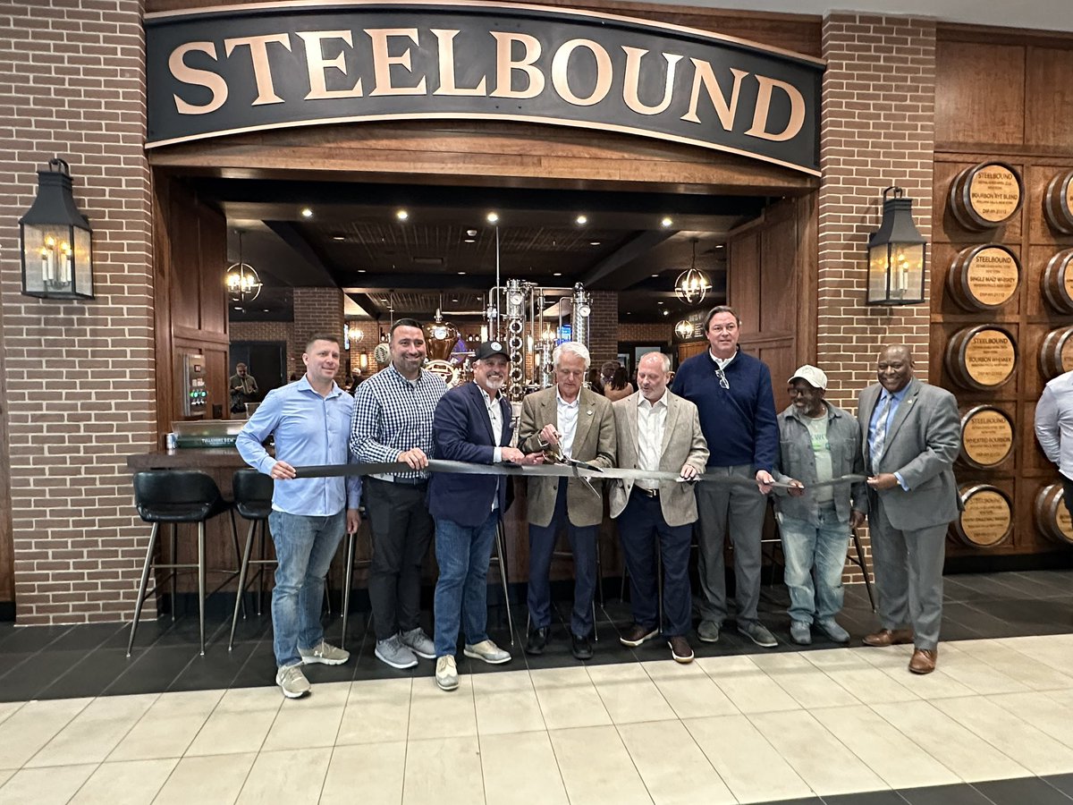 NiagaraBiz's tweet photo. This afternoon, members of our team  joined Legislators Jesse Gooch, Chris McKimmie, and Jeff Elder for the grand opening celebration of Steelbound Niagara Falls on Third Street. It’s exciting to see continued investment and new energy in the heart of the city. https://t.co/DTbTX3y3ra