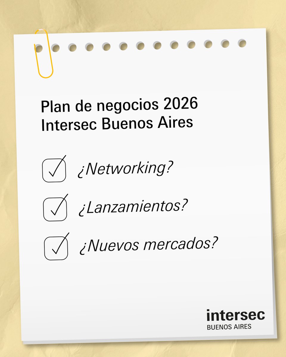 Intersec_BA's tweet photo. Reservar ahora te permite elegir mejor ubicación, planificar tu presencia con tiempo y llegar a septiembre con una propuesta sólida. 💪

📅 2 al 4 de septiembre de 2026
📍 La Rural Predio Ferial
📩 Contactate con nuestro equipo comercial: intersec@argentina.messefrankfurt.com https://t.co/F2mQJVQPMM