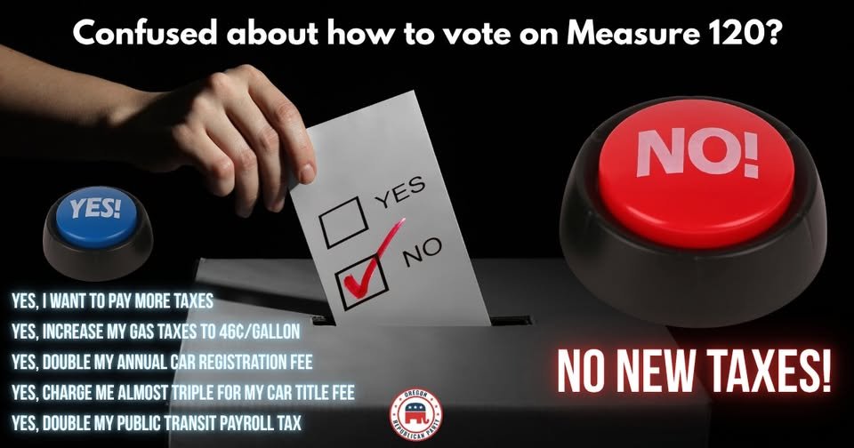 ORpatriot1's tweet photo. Confused on Measure 120 in Oregon, this makes it a simple choice. https://t.co/LUTCy9xD7r