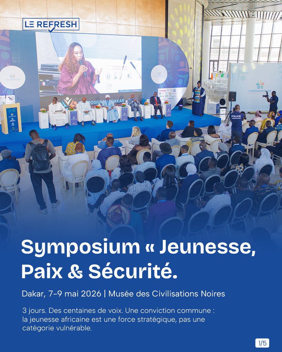 lerefresh's tweet photo. Le @SympoDakar a réaffirmé le rôle central de la jeunesse africaine dans la paix, le dialogue et la cohésion sociale à l’approche des JOJ Dakar 2026.

#TheRefresh #SymposiumDeDakar #Dakar2026 https://t.co/D4pGQHM5nd