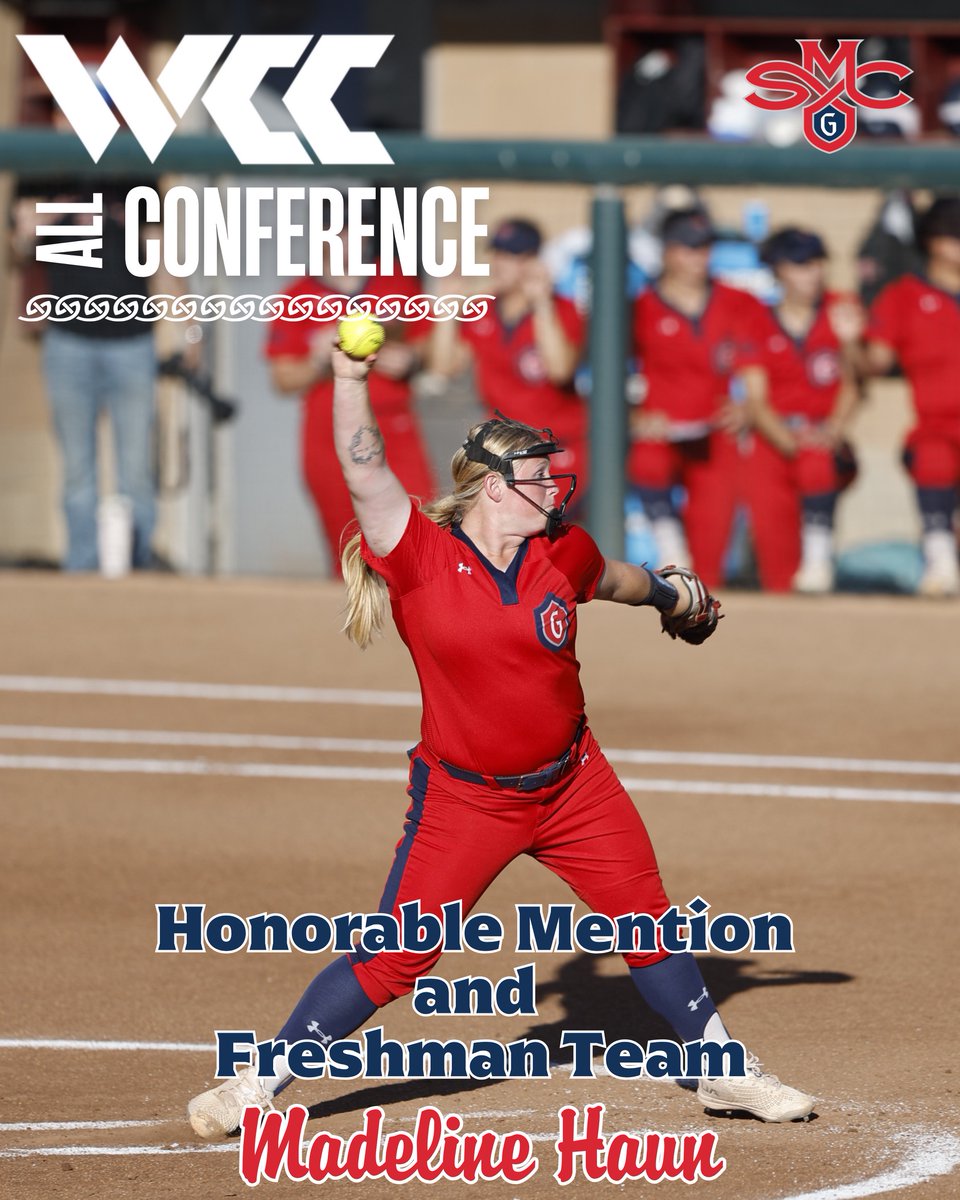 GaelsSoftball's tweet photo. More recognition for the Gaels!

Congratulations to Braxton Brown and Victoria Castillo on being named 2nd Team All-WCC honorees, and to Madeline Haun and Camille Lara on earning honorable mention status. Haun was also named to the All-Freshman team!

#GaelsRise @WCCsports https://t.co/VWV5kZoLmt