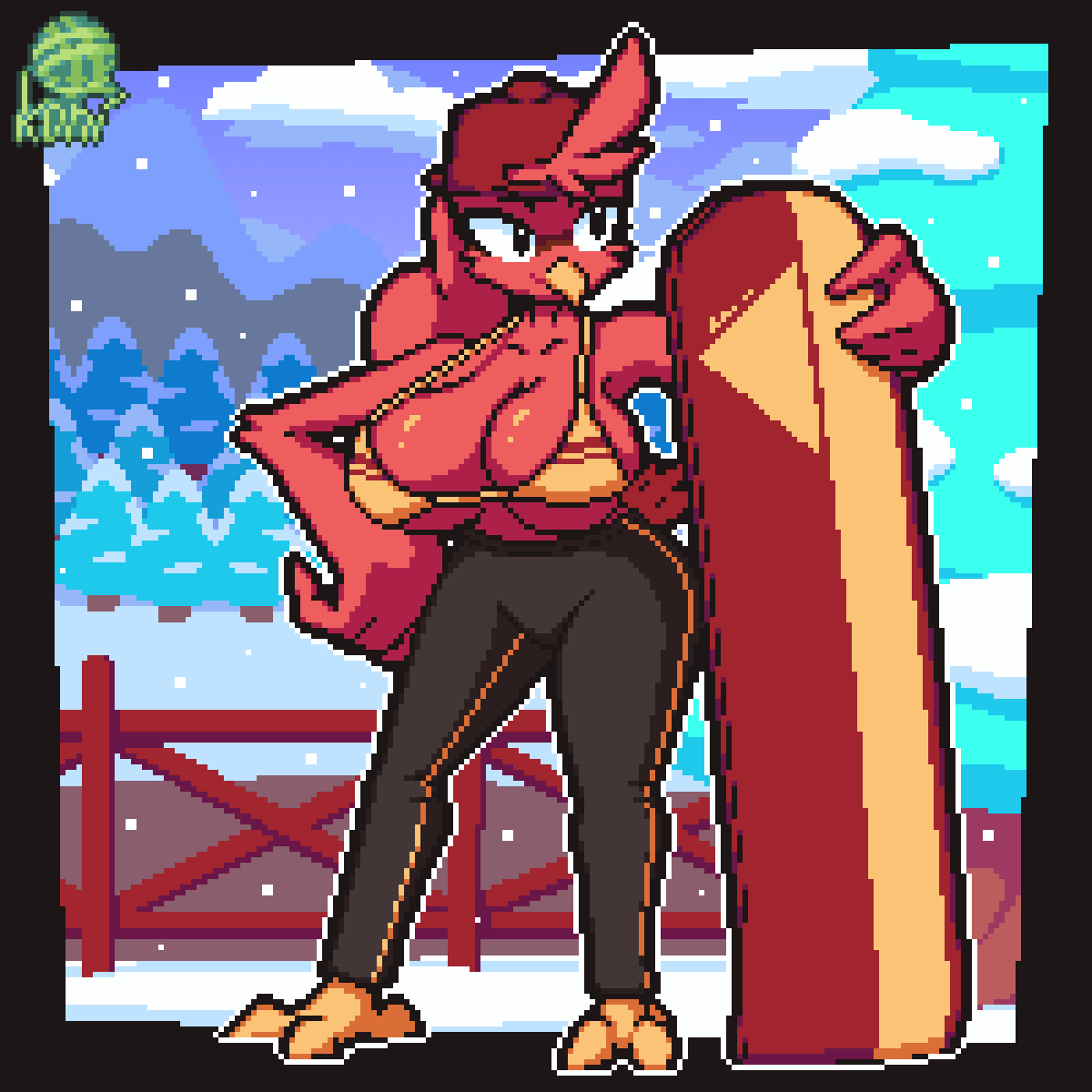 Koni_YarnART's tweet photo. A "cool" commission for @Frostwolf300 ⛄️🏂 https://t.co/fPDJFCMWcy