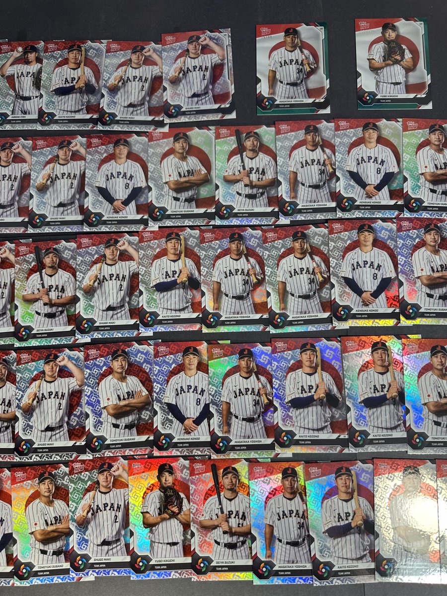 Huge lot of 58 Topps Now WBC Team Japan PARALLELS 55 WBC Logo