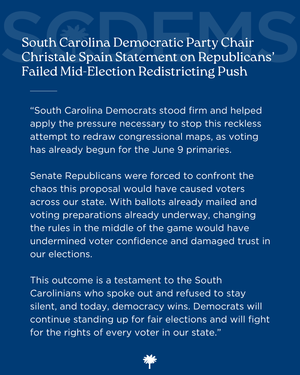 South Carolina Democratic Party tweet media