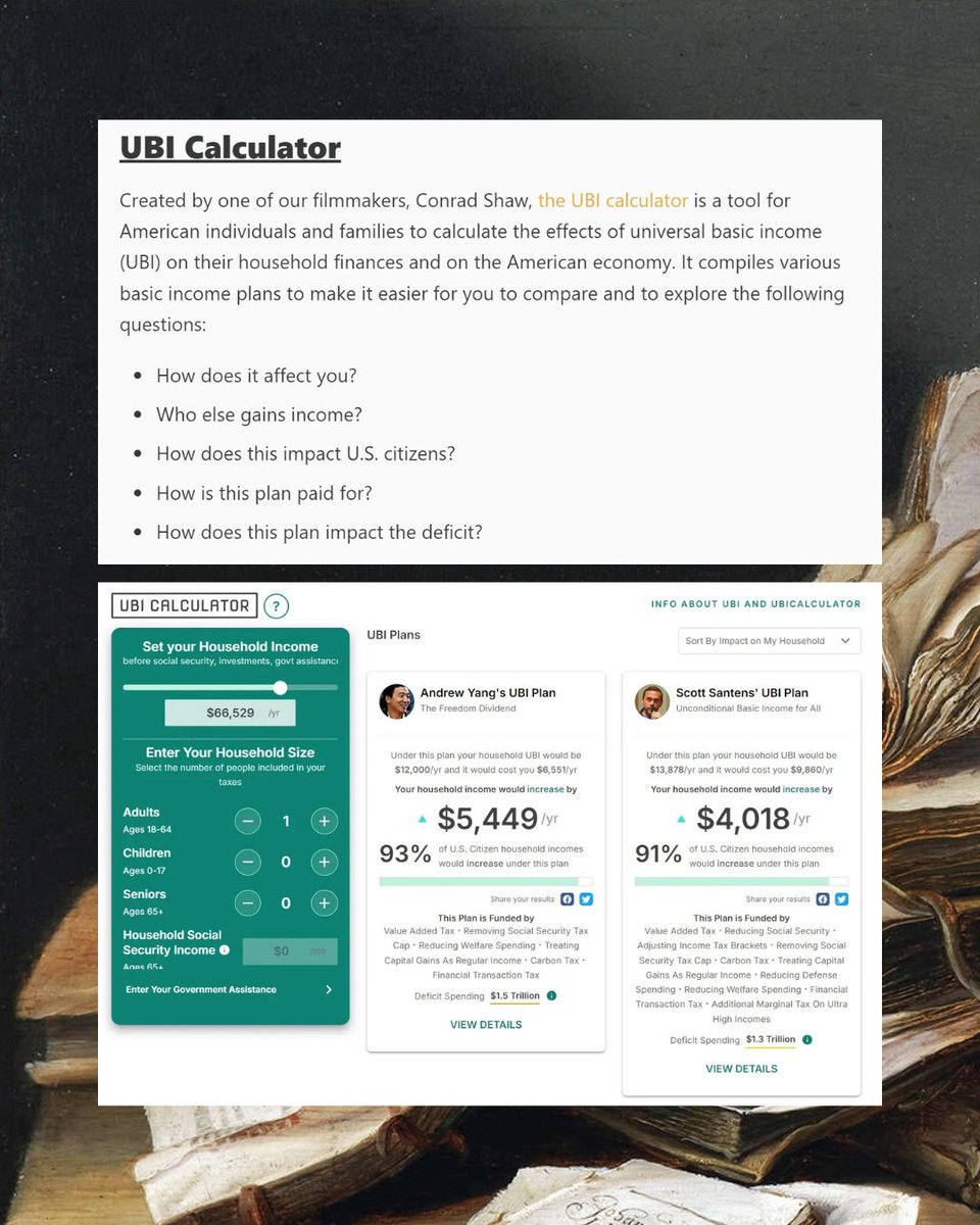 BootstrapsTV's tweet photo. Personal curriculums are self-directed learning journeys that celebrate intellectual curiosity outside of formal education.

Here are some recommendations of interactive online tools for your personal curriculum on basic income!

What other websites should we add to this list? 💛 https://t.co/nebB6NSnsC