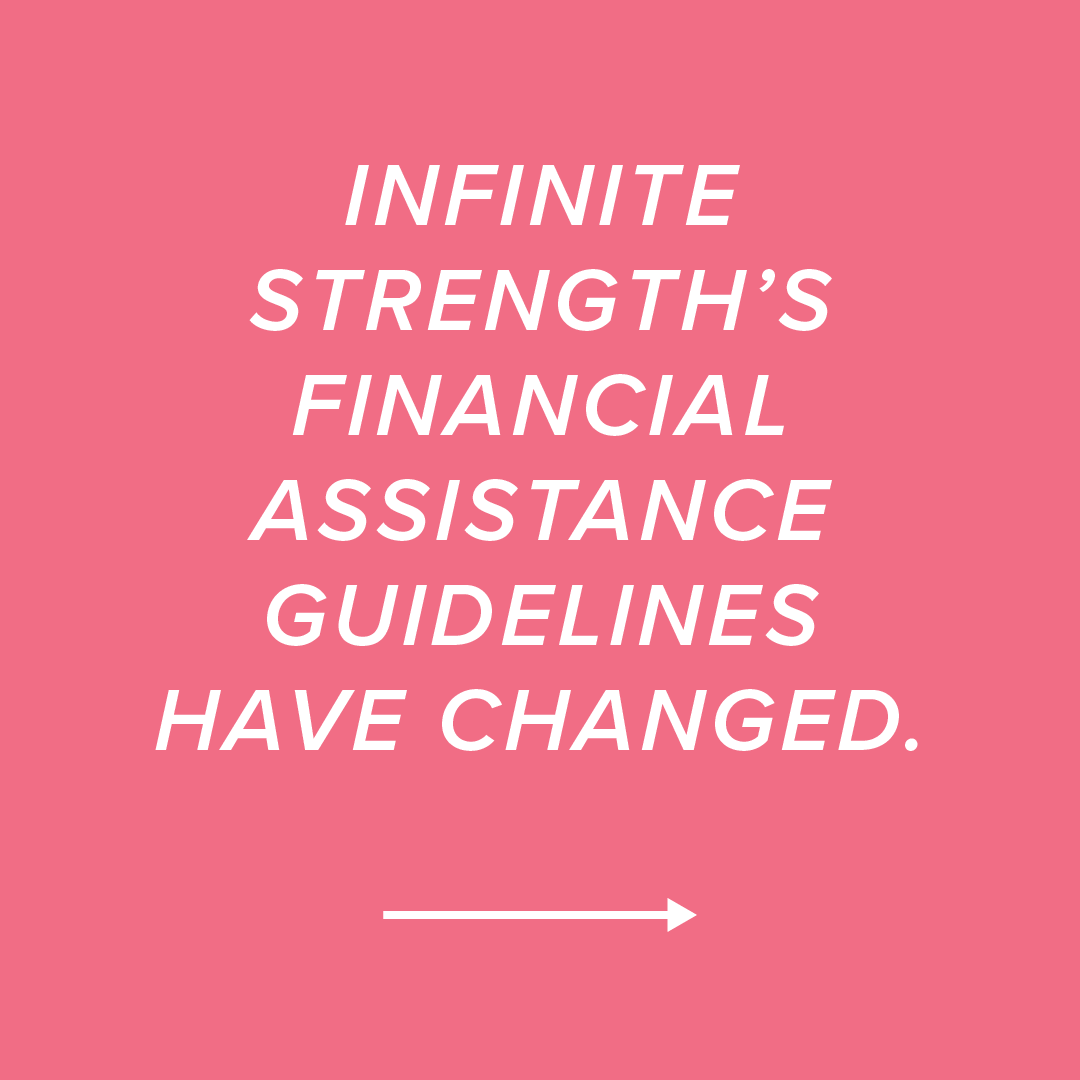 InfiniteMBC's tweet photo. In case you missed it, Infinite Strength has changed its financial aid guidelines. This decision came after much reflection and the dedication to evolve with the needs we are seeing in the population of younger women being diagnosed with MBC. https://t.co/NEnaEpvmPq