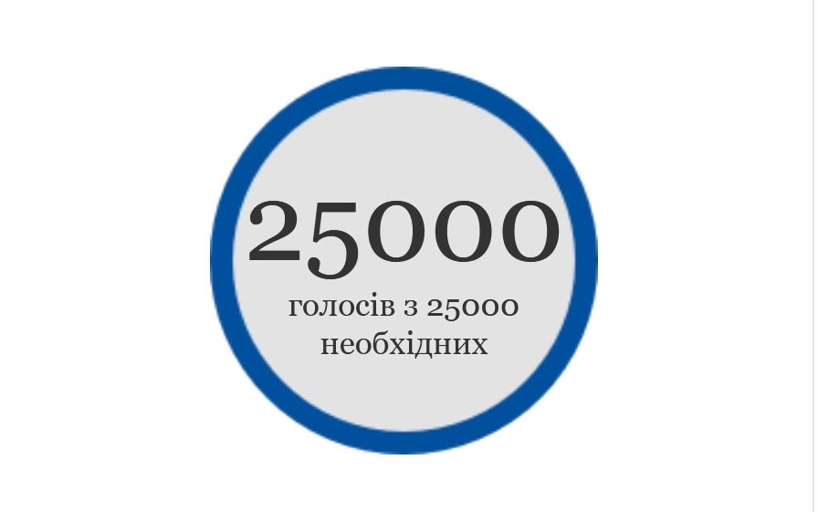 Петиція проти нового Цивільного кодексу за день набрала 25 000 голосів! Вітаю нас усіх, ми можемо пишатися своєю активністю та небайдужістю. Це феноменально швидко. Сайт із петиціями багато разів перегрівався й обвалювався.

Це має показати авторам кодексу та особливо керівництву