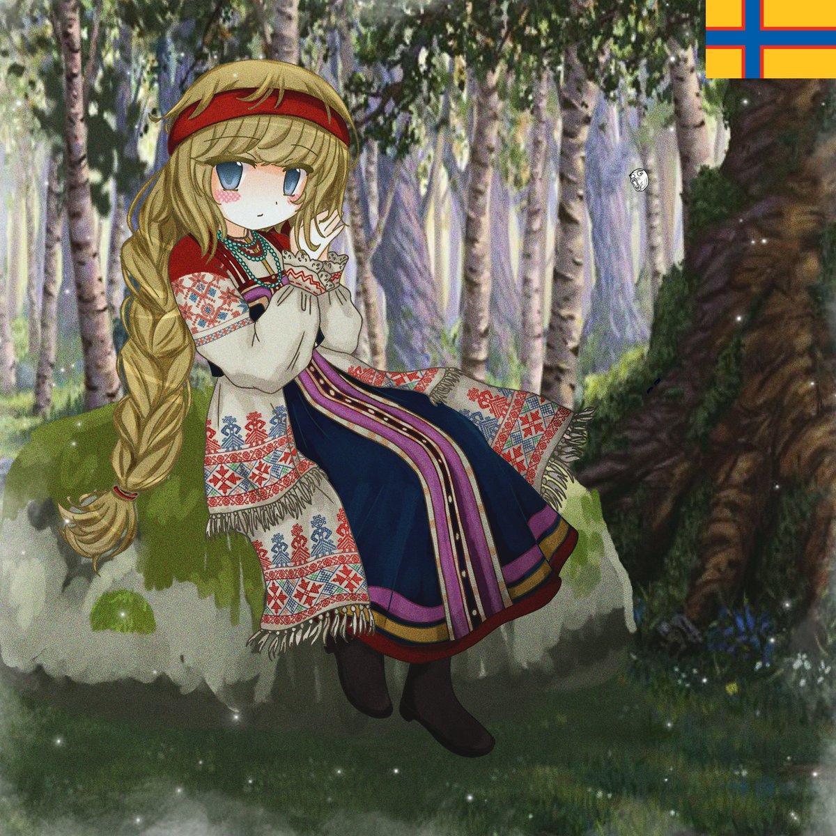 FinlandEstonia's tweet photo. #art #ingria #ingermanland #izhora #oc_art #oc #nature #nationalclothing https://t.co/T0KtS37tYh