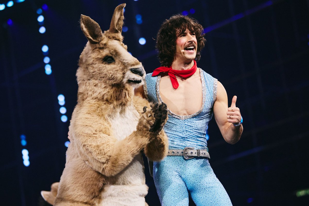 GigiGx's tweet photo. Giustizia per Go-Jo che non si qualificò per la finale lo scorso anno. E per il amico canguro. 

#escita #Eurovision #Eurovision2026 https://t.co/m3C2oSOcta