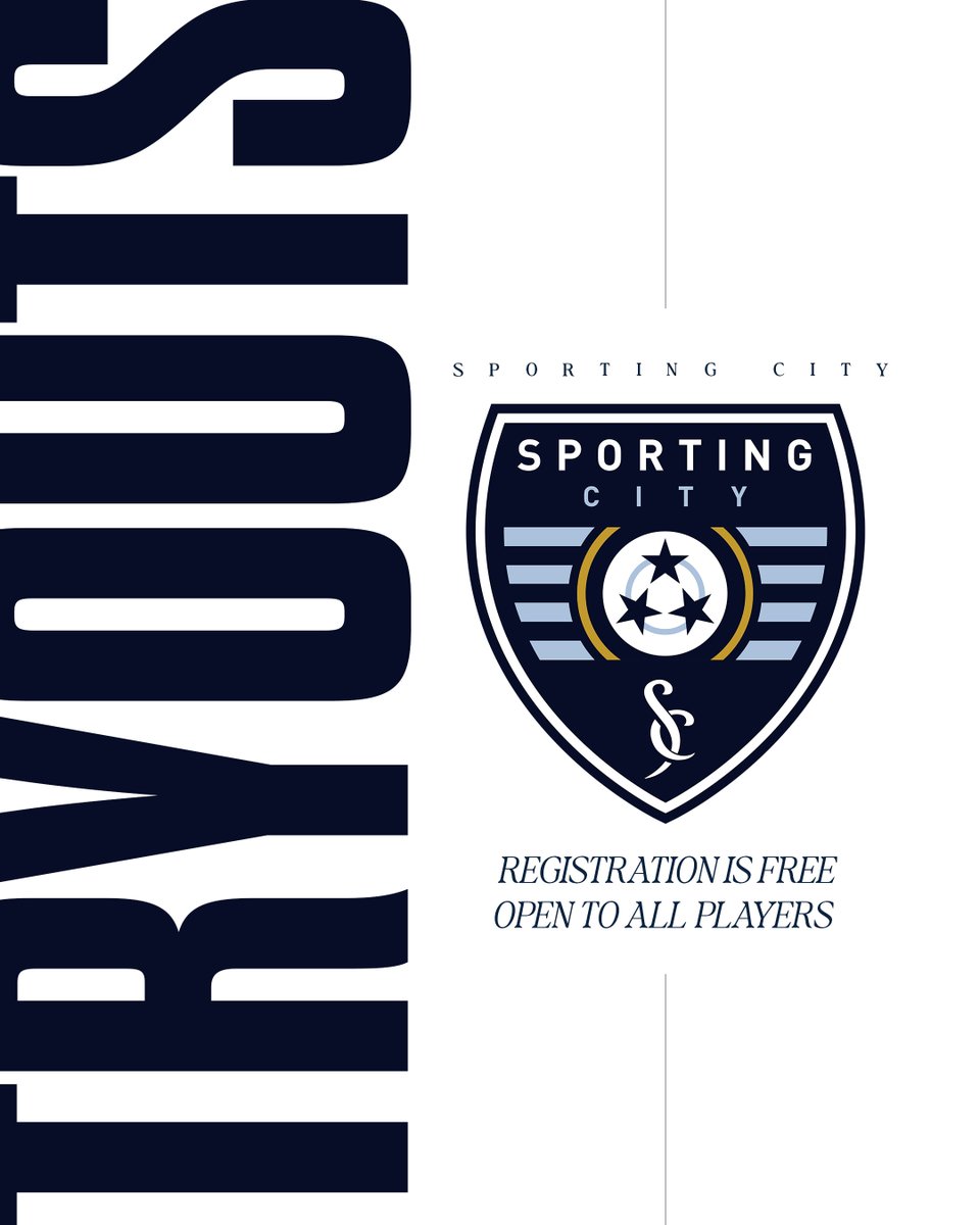 SportingCitySC's tweet photo. his is your sign to register for tryouts.

Sporting City Competitive Tryouts are open to Boys &amp; Girls U8–U19.

Learn More &amp; Register: https://t.co/6opeU1uxtp https://t.co/5vHCUbmxjN