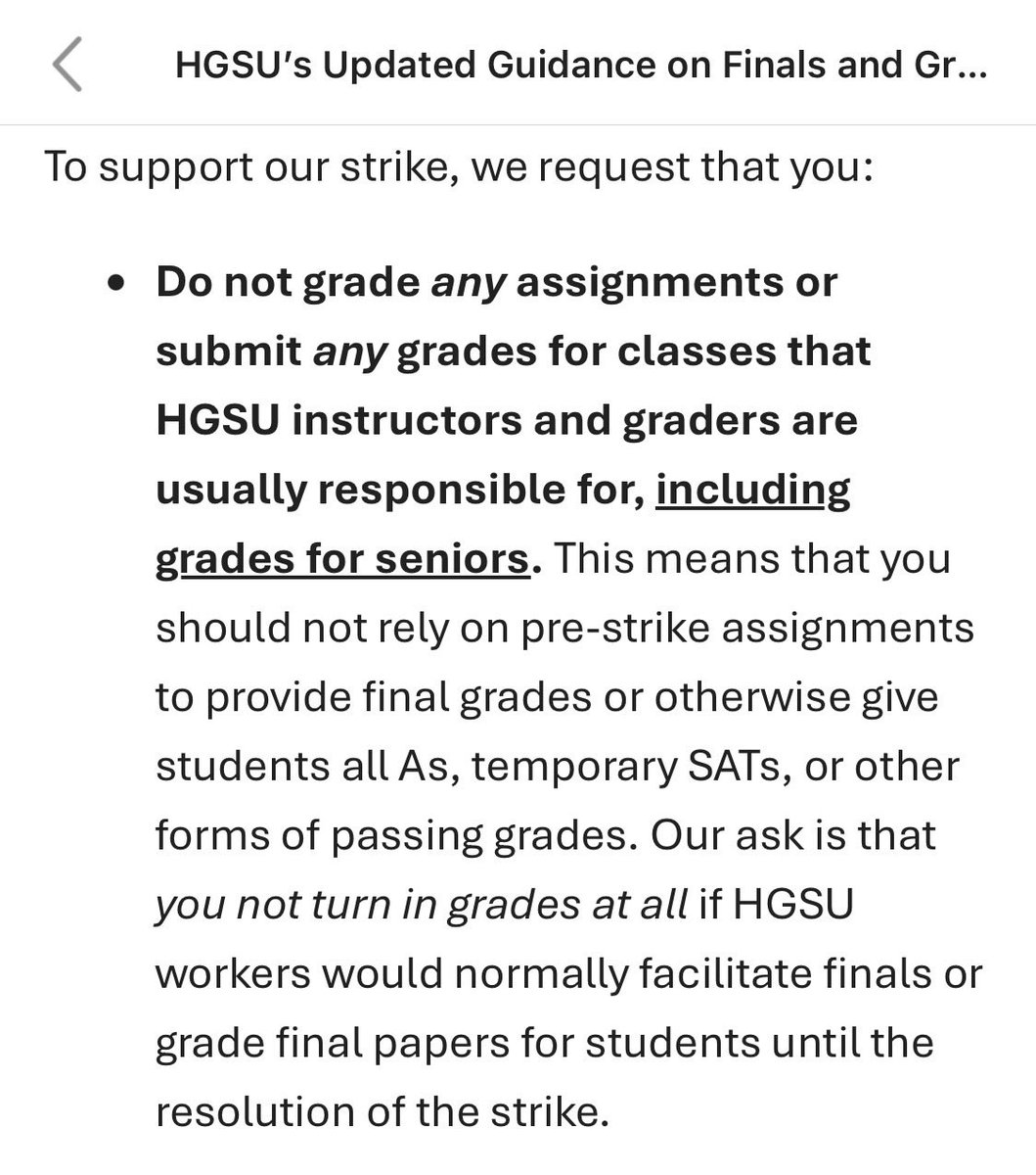 StephenESachs's tweet photo. From the latest missive from the striking Harvard graduate student union, sent to all faculty: https://t.co/hFyoFrslFx