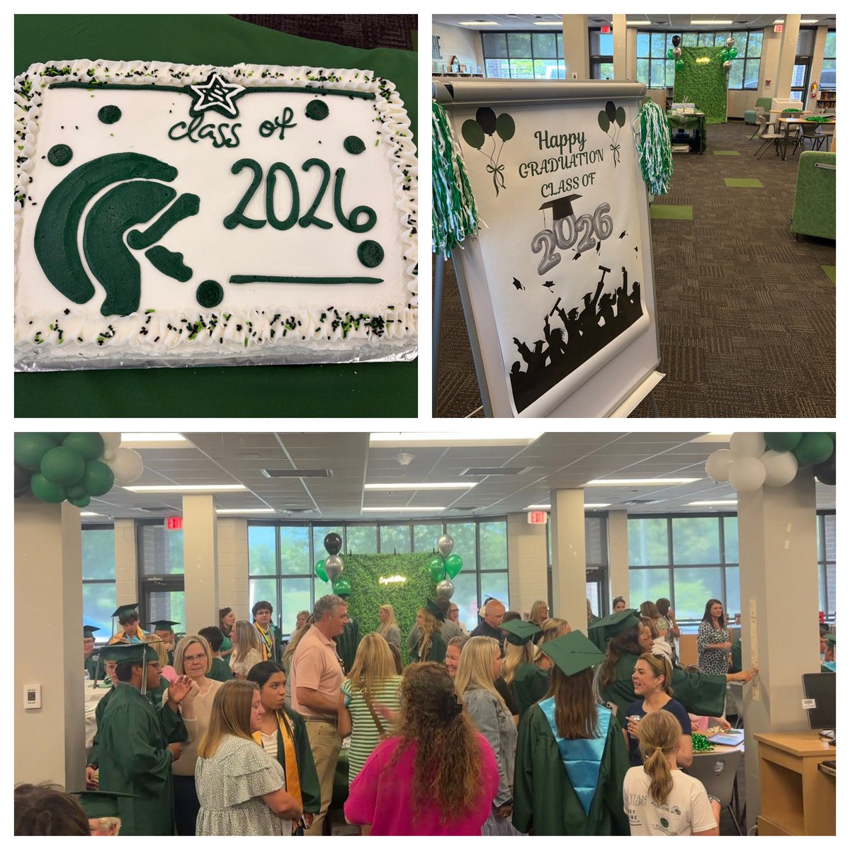 MVESGainesville's tweet photo. We loved seeing our MVES alumni today for our Senior Walk and Reception! Congrats #Classof2026 💚🎓👏🎉 #GoTrojans @NorthHallHigh https://t.co/edzNqBVg2D