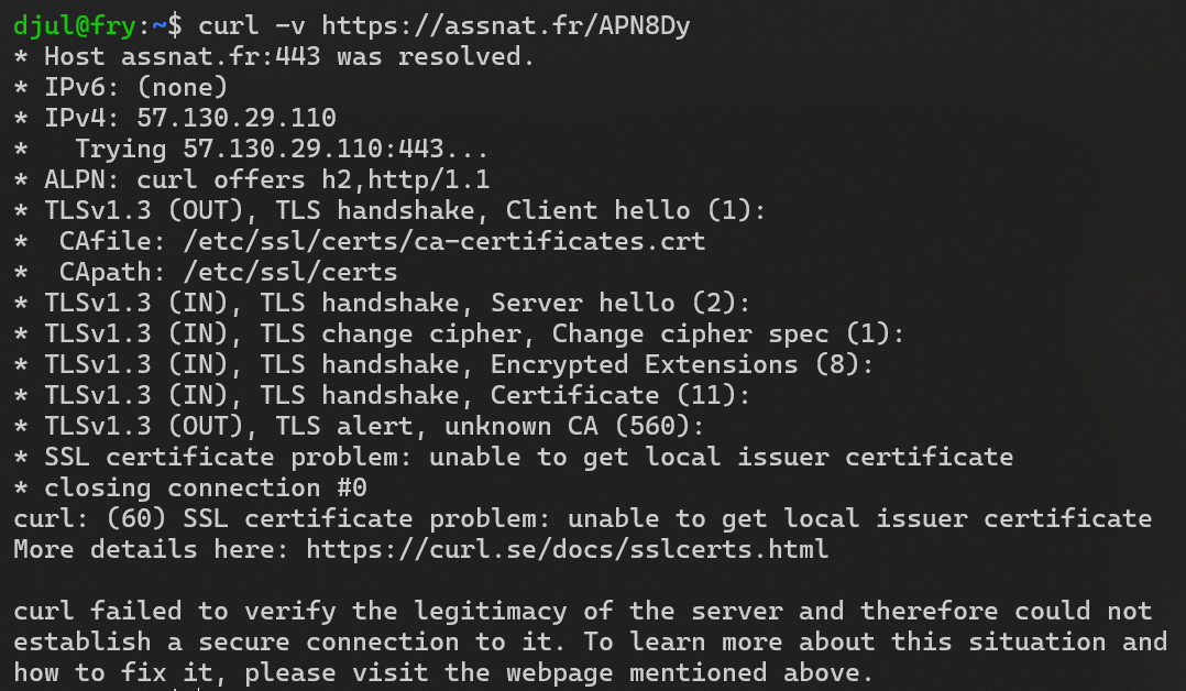 djul1981's tweet photo. Au passage @AN_Defense, demandez à l'@ANSSI_FR de vous expliquer comment configurer la chaîne de certificats sur le serveur web qui sert https://t.co/GDLeqszMx9 ;-) https://t.co/RE7Wf6koTX