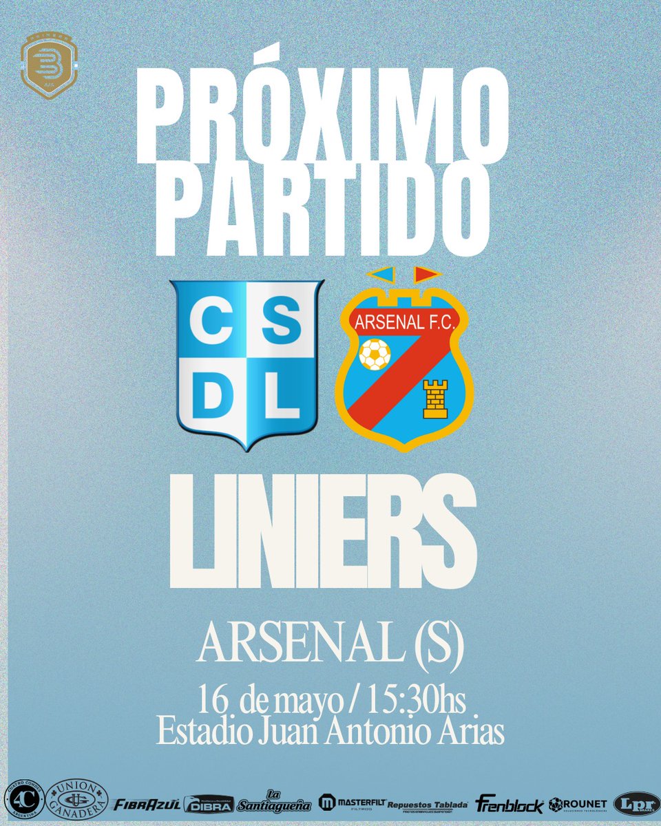 LiniersOficial's tweet photo. Arsenal a la vistaaa 🫡🚜

Próxima fecha recibimos a Arsenal https://t.co/fC6fEeVi8J