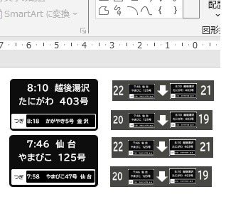 市販品に無いものは作るシリーズ】 上野駅コンコースの行先表示板 使用