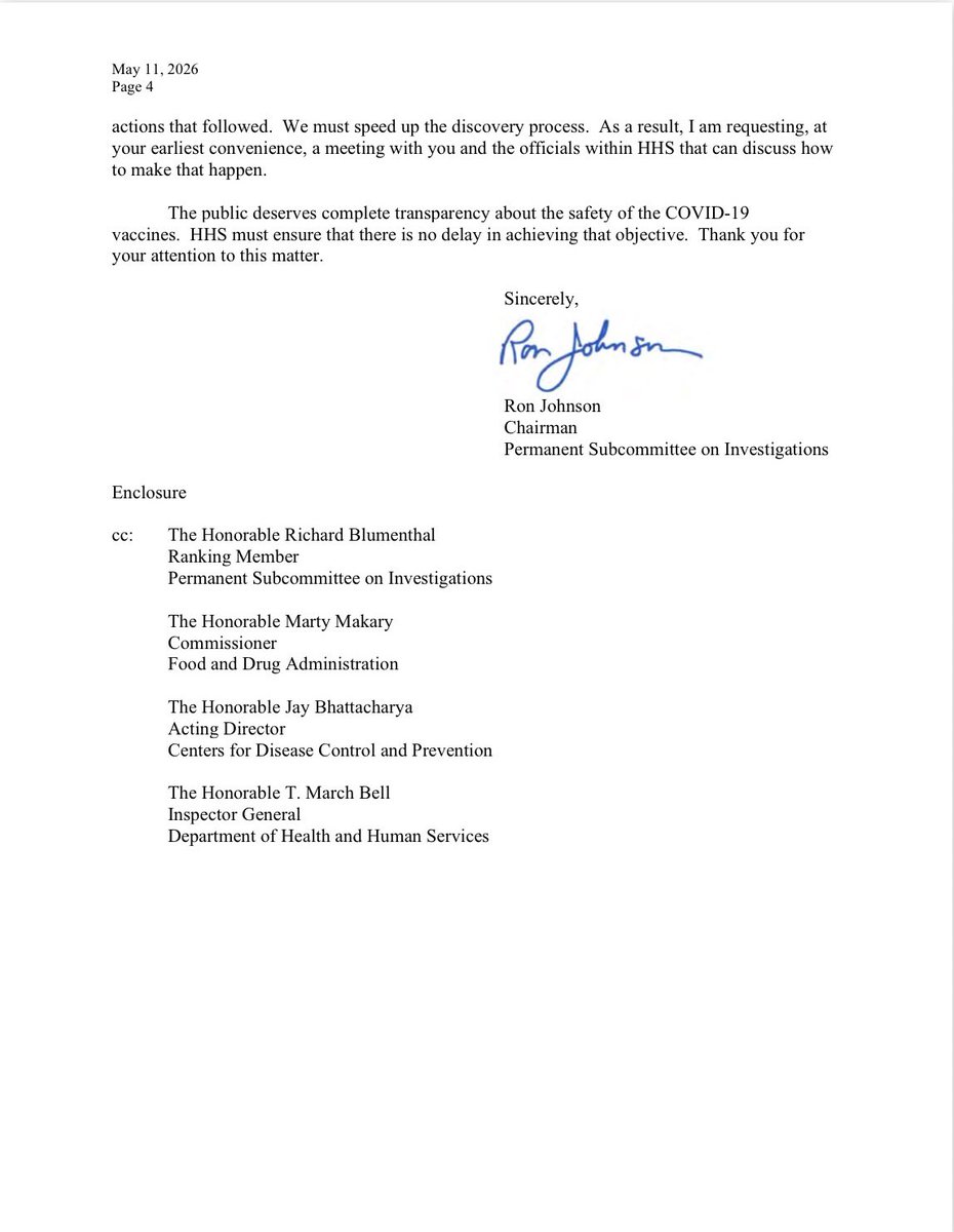 Senator Ron Johnson tweet media