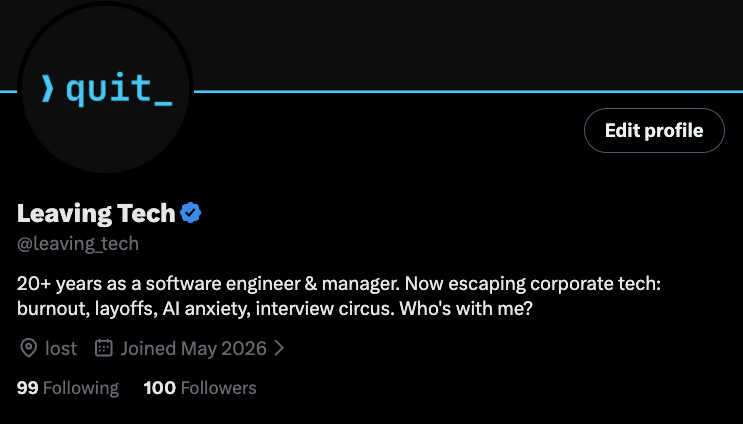 Leaving Tech tweet media