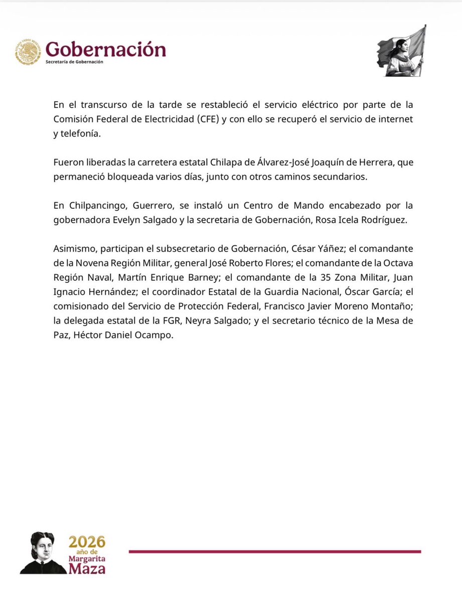 Gobernación tweet media