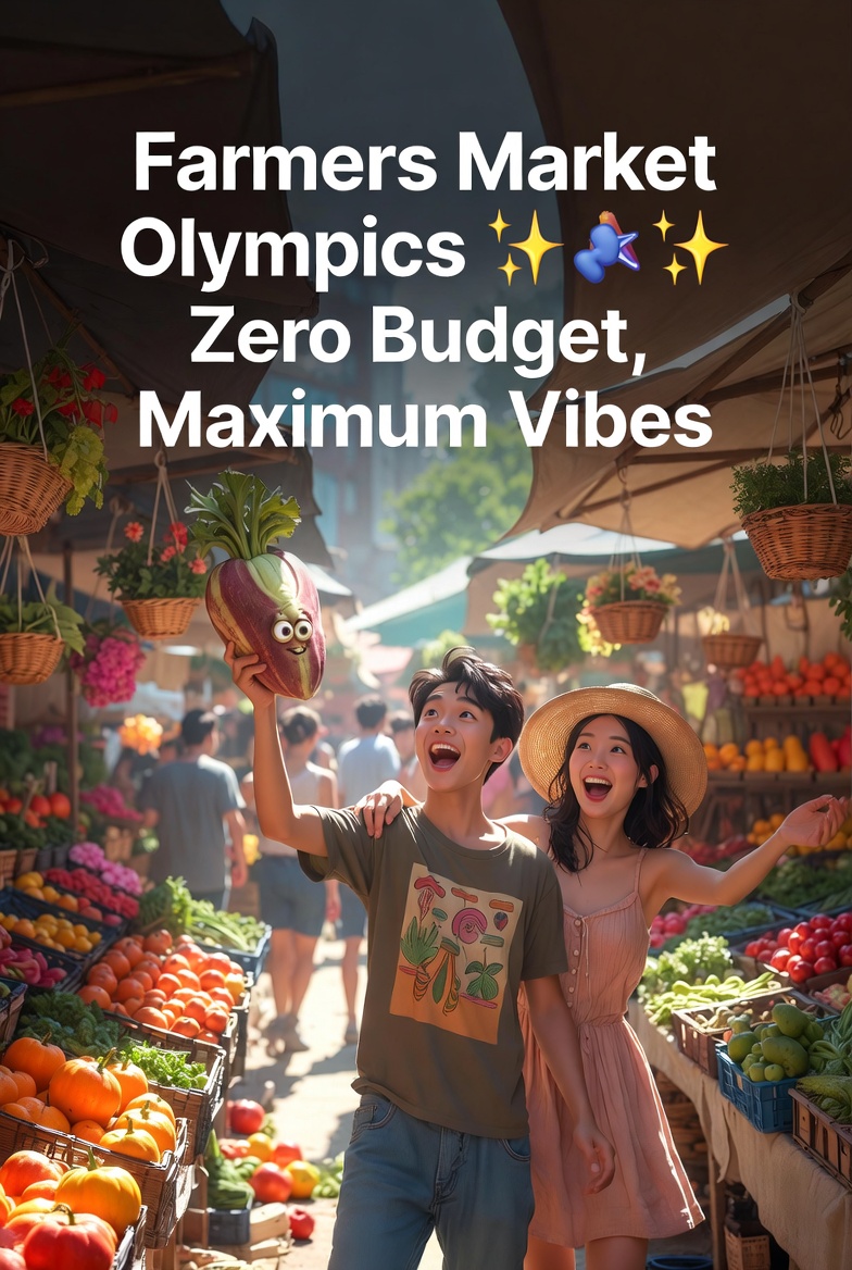 couplebudgetpro's tweet photo. 📸💕Serena’s $20 Date Idea: 🚜  Farmers Market Olympics just dropped 👀

Hit up a farmers market and turn it into your personal shopping Olympics—pick the ripest produce or weirdest veggie without spending a dime. Wander the stalls people-watching, debating which fruit screams "future millionaire entrepreneur." It's your grocery groove with zero budget burn and all the flirty banter.

Steal this $20 date idea (and way more) on the app 
 👉https://t.co/1dXzpXmQ2s

#BudgetDate #CheapDateIdeas #DateNight