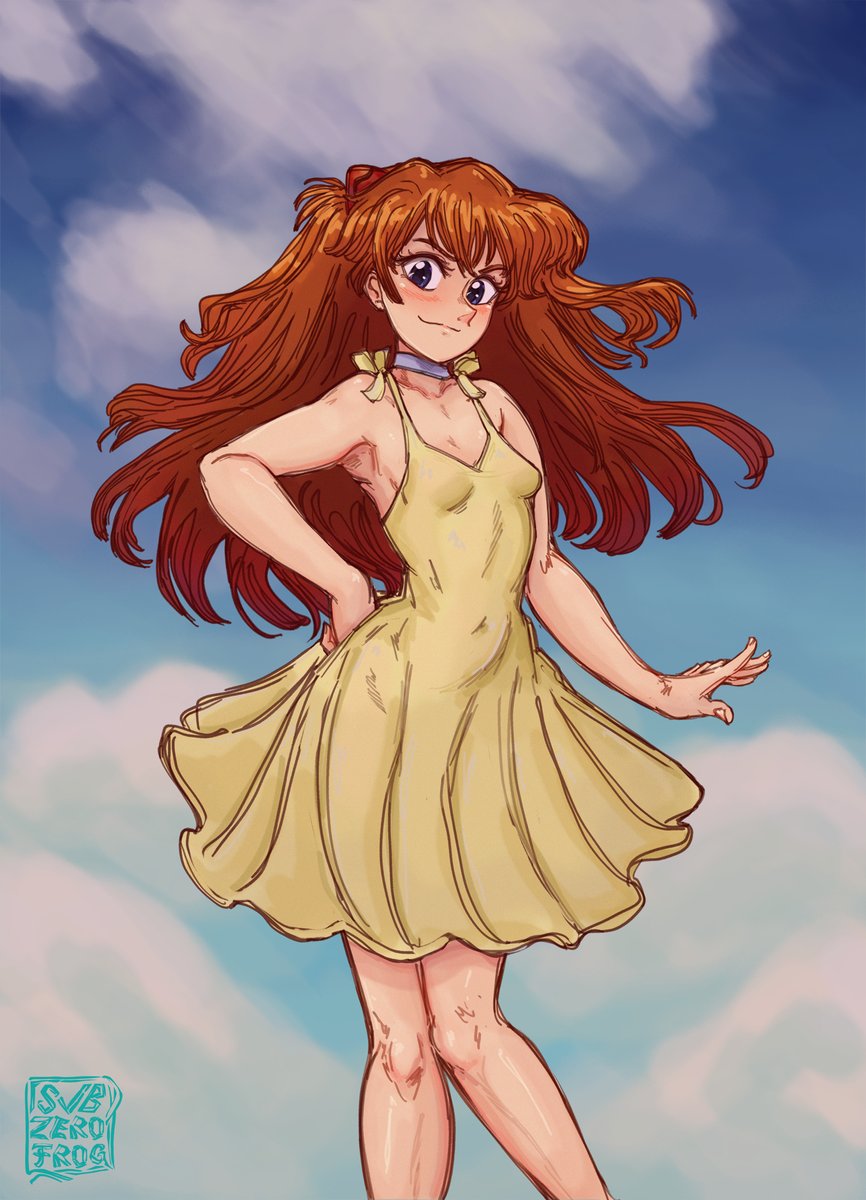 subzerofrog's tweet photo. somehow, sundress asuka has returned for the eighth time  #AsukaLangley  #evangelion #エヴァンゲリオン #アスカ・ラングレー https://t.co/OkYK2IEOIm