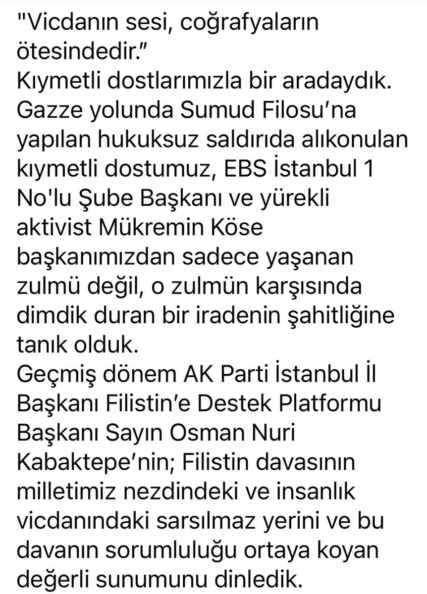 HaciKAYMAZ's tweet photo. "Vicdanın sesi,coğrafyaların ötesindedir.”
İnsanlık onurunu yüklenip yola çıkanlara, sessiz yığınların sesi olanlara ve hakikati haykırmaktan geri durmayanlara selam olsun.✌️🇵🇸
#Gazze 
#Sumudfilosu #İnsanlıkOnuru #ÖzgürFilistin
@ebsistanbul1 
@mukreminkose 
@osmannnurika https://t.co/vq6j2xltez