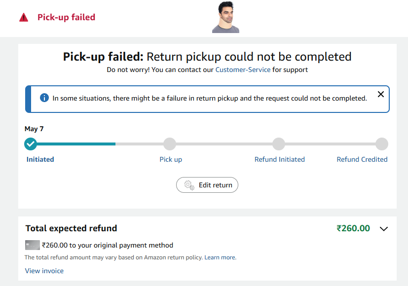 adikumar2010's tweet photo. @amazonIN @AmazonHelp @amazon 
No one is coming for return pickup from 6 days, and you have removed option to speak to customer support. So no one can take any action....... Good job !!

Order # 403-0289316-7079563 https://t.co/Sfu0oqSH2L