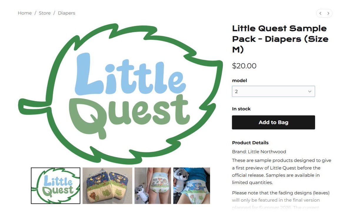 LittleNorthwood's tweet photo. As you may have already noticed, the samples are now available for purchase! You can choose between packs of 2 for $20 CAD or packs of 10 for $85 CAD.

For the 2-pack samples, you need to select option 2 like in the picture. https://t.co/UWPLZRL27O