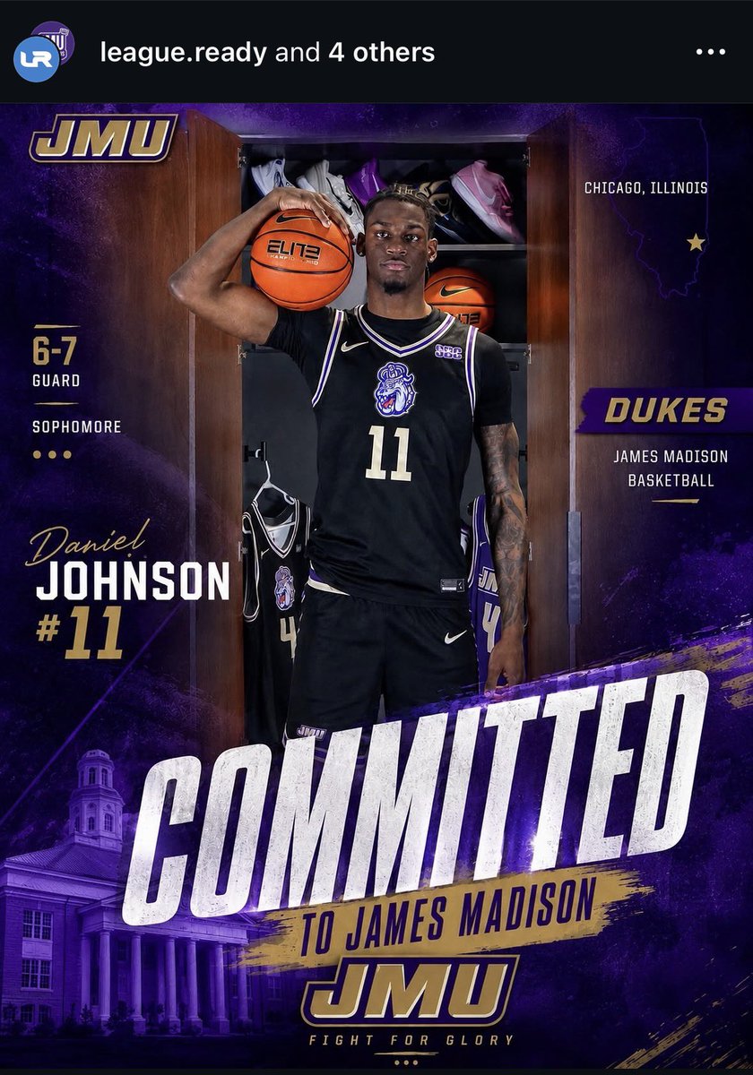 CappsOnSports's tweet photo. 🏀COMMIT: Hampton transfer Daniel Johnson has committed to James Madison, per @KayserHoops 

The 6-7 sophomore wing averaged 10 PPG and 5 RPG this season #SunBeltMBB 

🔗TRACKER: https://t.co/lmuwvBraB5 https://t.co/zrDioPjqDo