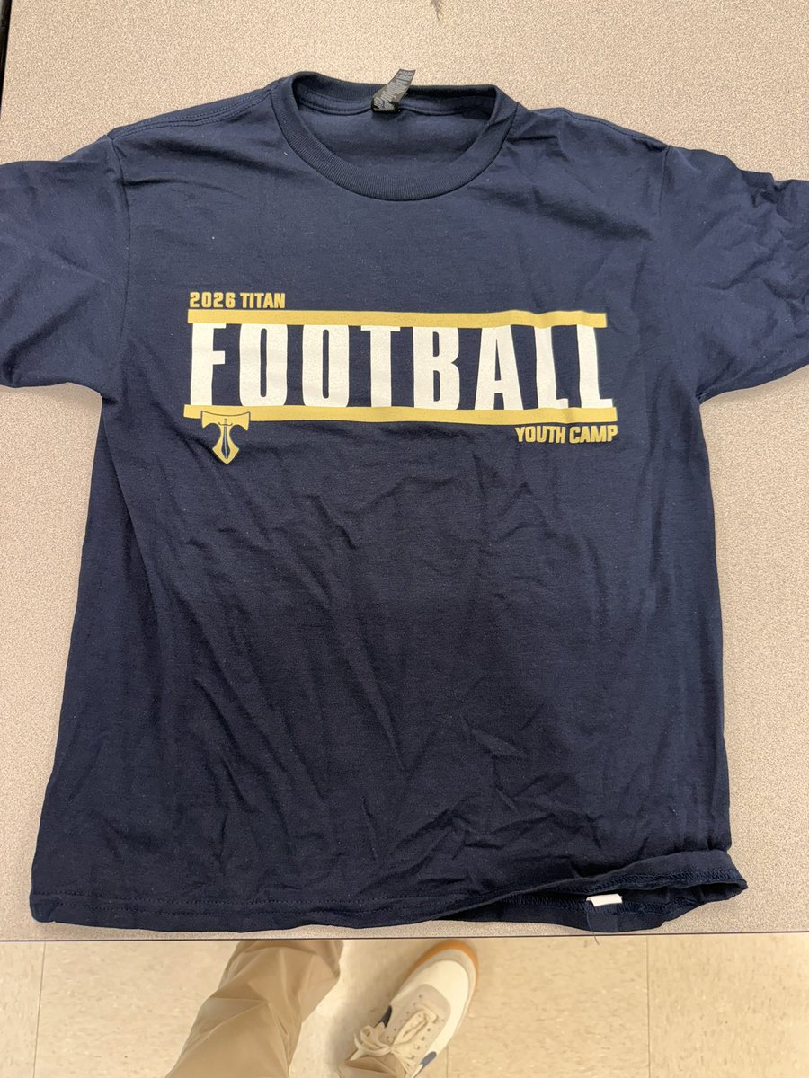 HVTitanFB's tweet photo. Youth camps shirts are in! 

Signups are still open for the trench camp and youth camp! Link in bio

#Titans⚔️ #EAT https://t.co/JcOXCyXCB0