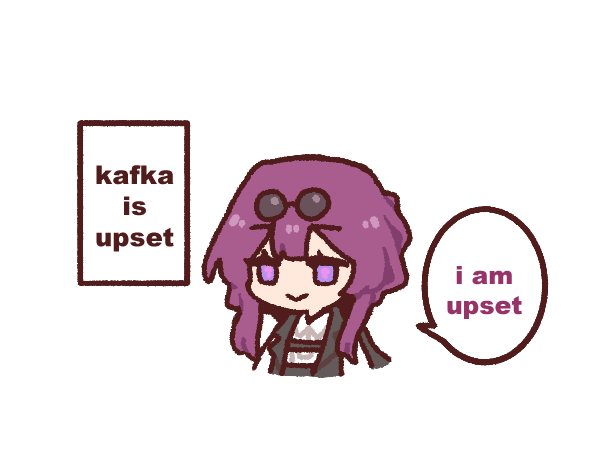 kafka is upset