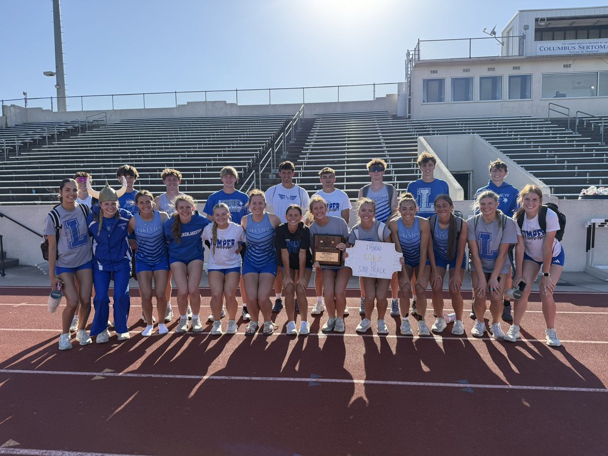 lakeviewtf's tweet photo. District Track recap … 42 PRs, 18 Top Ten performances, 4 school records, 24 State Qualifiers, 1 District Championship … Go Vikes! #VTF #LakeviewVikes https://t.co/jLJgnHU1j7