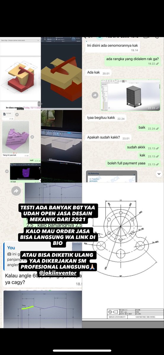 DESAIN MEKANIK INVENTOR & AUTOCAD tweet media