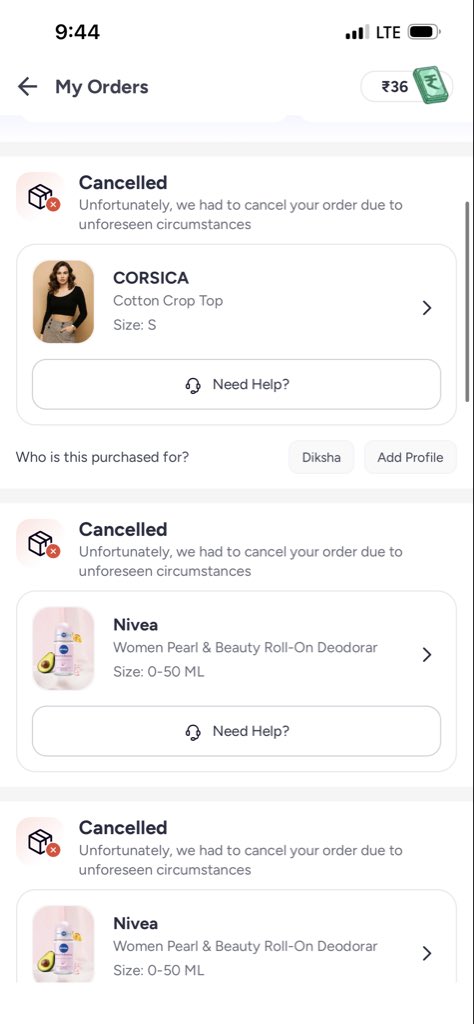 Akuu_734's tweet photo. @MyntraSupport my order got cancelled twice now I placed it for third time… due to the cancellation my loyalty points,myncash expired.. where as I should hv be compensated for such pathetic service.. now I can’t use that myncash and loyalty points.. bizarre @jagograhakjago https://t.co/phjHM6feZF