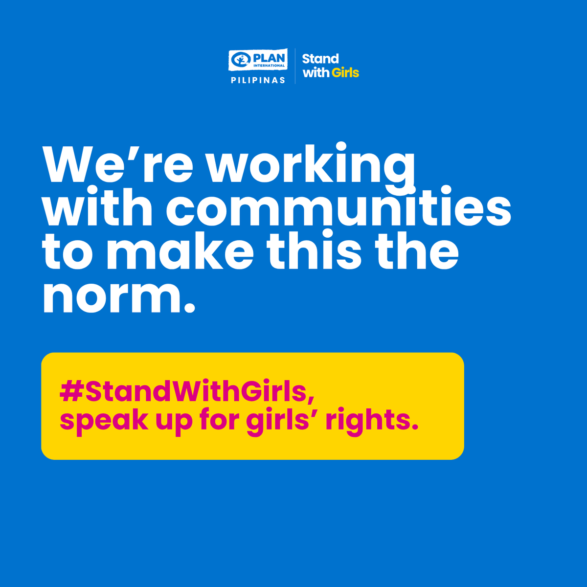 planphilippines's tweet photo. Some things shouldn’t be up for debate. But for many girls, these are still their current situation.

Across our 65 years of work in the Philippines, we partner with communities to change this, so every girl has the chance to learn, lead, and move forward with confidence. https://t.co/nOexr4Dnbz