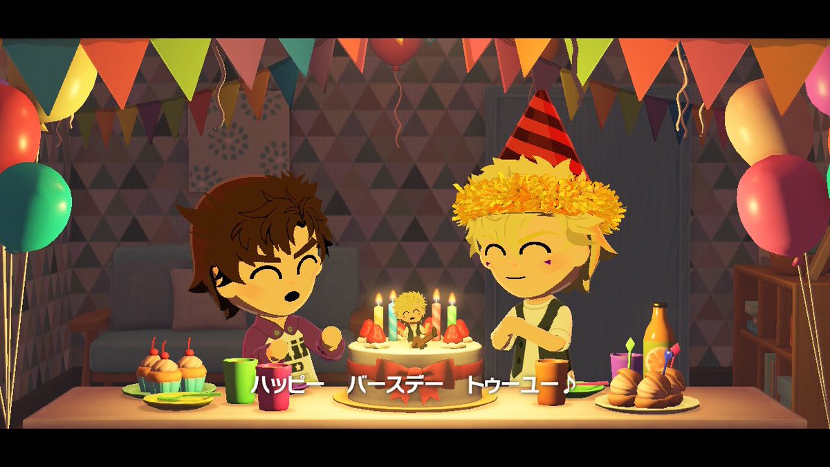 gun1226's tweet photo. シーザーお誕生日おめでとう！！！
取り急ぎトモコレでのお祝い風景だけど･･･！！
皆に祝われて楽しそう☺️
※音量注意
 #シーザー生誕祭2026 https://t.co/w0068C5TkK