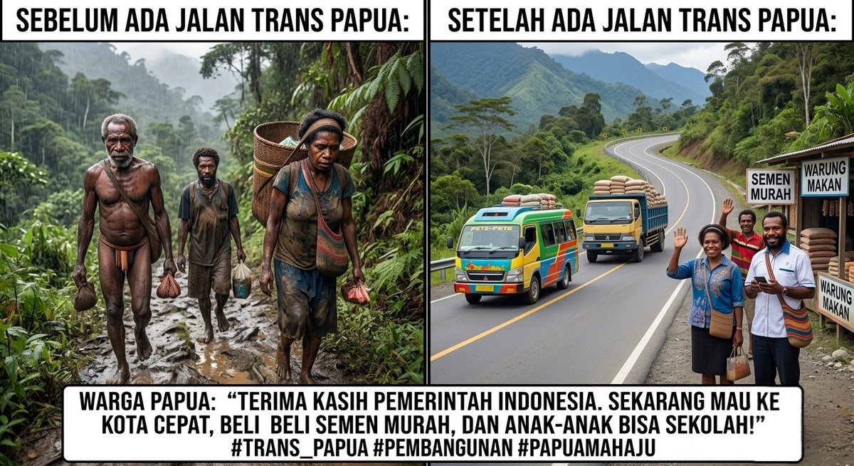 OppositeNetral's tweet photo. Trans Papua membawa perubahan nyata bagi masyarakat Papua. Akses terbuka, ekonomi bergerak, dan masa depan generasi muda semakin maju.
#PemerintahHadirUntukPapua
#TransPapua https://t.co/UwcVWYVdDE
