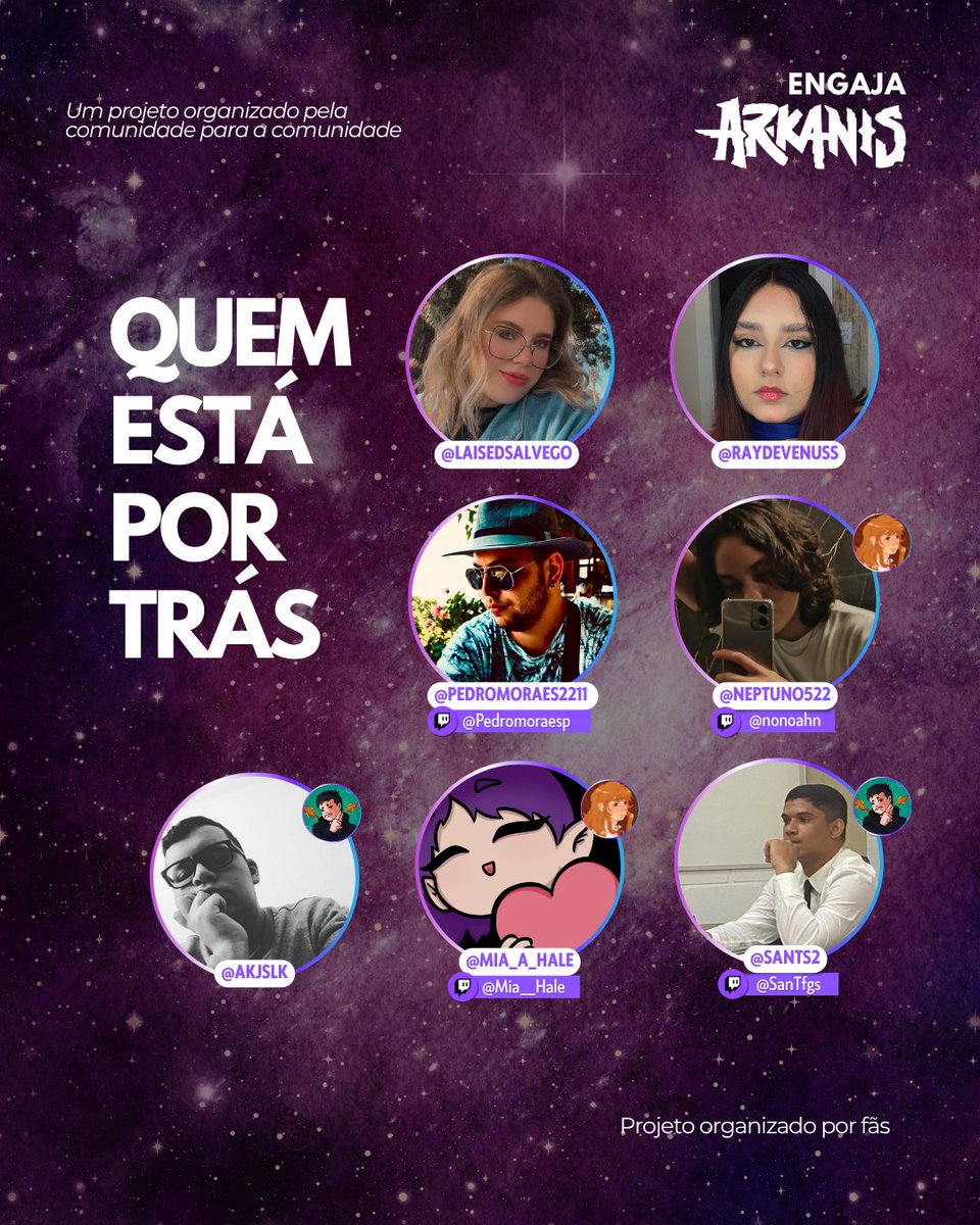 raydevenuss's tweet photo. QUEM ESTÁ ORGANIZANDO?
 ✮⋆˙ Esse projeto está sendo organizado por fãs que amam Arkanis e querem manter a comunidade viva, unida e engajada  

✮⋆˙ Os responsáveis pelo projeto são: @raydevenuss  @laisedsalvego @PedroMoraes2211  @Neptuno522  @akjslk  @Mia_A_Hale  @SanTs2  

✮⋆˙ Cada um está ajudando a construir esse projeto com muito carinho pra criar eventos, lives, teorias e momentos especiais pra toda a comunidade