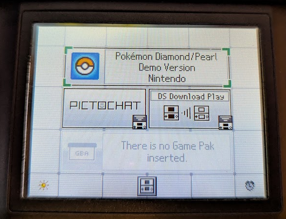 MartinRefseth's tweet photo. I don't recall if i ever shared this neat little Nintendo DS cart i own, the Pokemon Diamond &amp; Pearl Demo cartridge

It's a pretty limited demo that starts you in Jubilife City with Barry giving you a tour, the demo ends after 10 minutes. https://t.co/QqOSoDRbXI