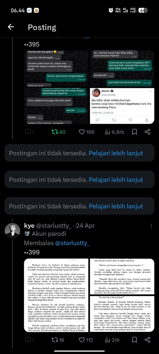 MarrySugaa's tweet photo. Kak ini emang ngga bisa di buka kah?? Punyaku dari chapter 395 langsung ke 399😭😭 https://t.co/N2b7rbYDAl