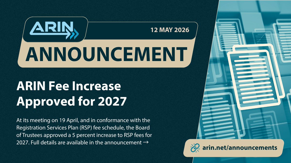 ARIN tweet media